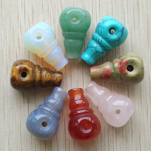 Wholesale 8pcs/lot Fashion assorted natural stone mixed three links charms pendants for jewelry jewelry making free shipping