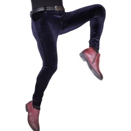 Sexy Men Plus Size Casual Shiny Pants Elastic Denim Jeans Lattice Pencil Pants Soft Slim Clubwear Legging Full Length Gay Wear