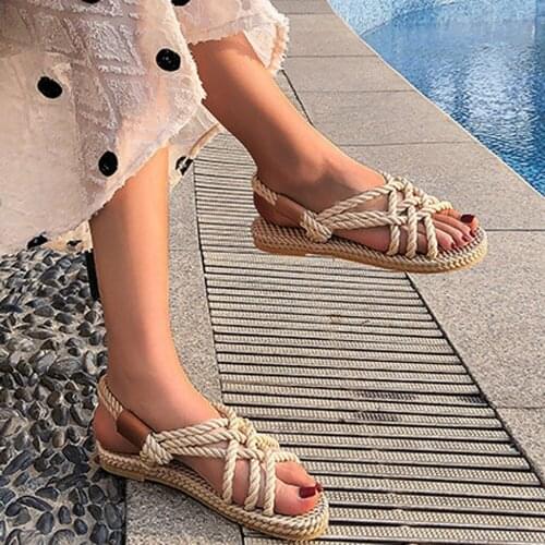 Summer Sandals Woman Shoes Braided Rope Traditional Casual Style And Simple Creativity Fashion Sandals Women
