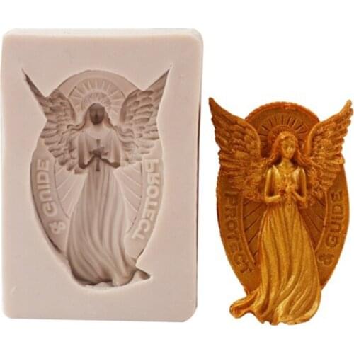 Silicone Material Angel Shaped Candle Soap DIY Aromatherapy Plaster Candle Decorating Mould Candy Chocolate Making Tools
