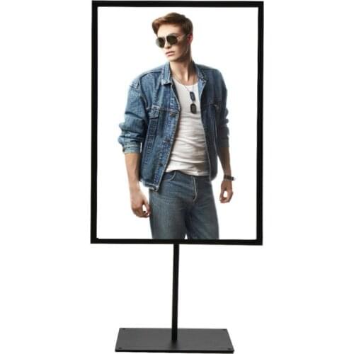 Supermarket Countertop Picture Poster Stand Display Floor Poster Stand A3 Frame Metal Desk Sign Table Advertising Banner Stand