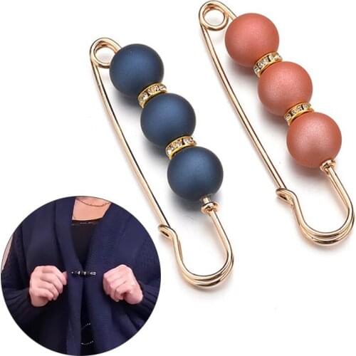 Simulated Pearl Brooch Pin Sweater Dress Decoration Buckle Pin Jewelry Brooches For Women Clothes Apparel Accessories
