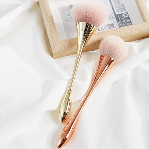Large Rose Gold Powder Blush Brush Professional Cosmetic Brushes Set Face Contour Brush Eye Shadow Lip Brush Beauty Makeup Tool