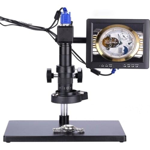 1080P 2MP 1/3 Inch CMOS VGA Output Electronic Microscope Eyepiece Industrial Camera with LED Light for Repairing Testing