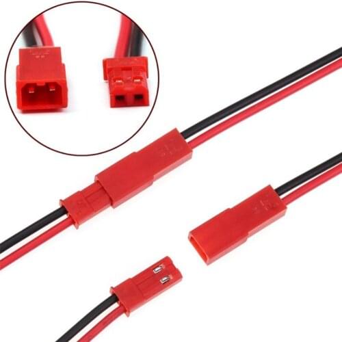 20pcs New 2 Pin Connector Male Female JST Plug Cable 22 AWG Wire For RC Battery Helicopter DIY LED Lights Decoration