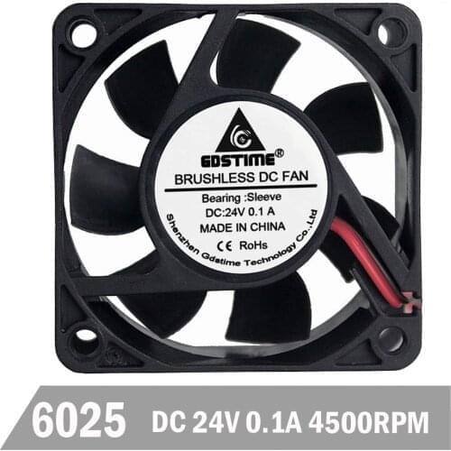 5pcs Gdstime 24V Mini Cooler 60mm 6cm 60x60x25mm PC Laptop Cooling Cooler Fan Industry Axial Fan