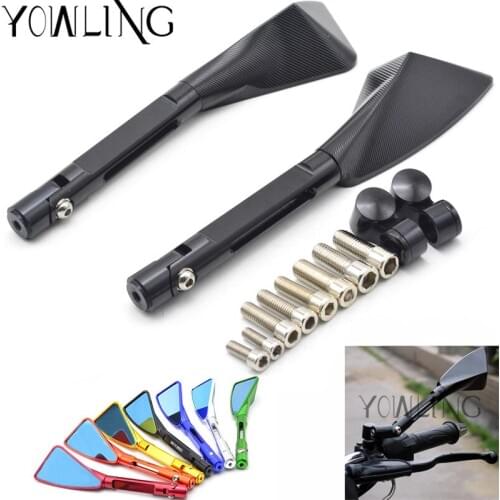 7 color 2017 Aluminum CNC side rear view mirror universal for all motorcycle mirror Street bike Scooter dirt bike