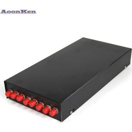 8 Ports FC/UPC Fiber Optic Terminal Box 8 Core Desktop Type Splice Connection Box Cable Connector Box with Adapter Pigtail