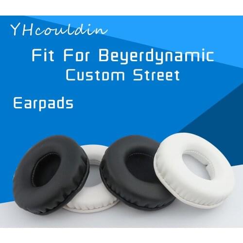 YHcouldin Earpads For Beyerdynamic Custom Street Headphone Accessaries Replacement Wrinkled Leather