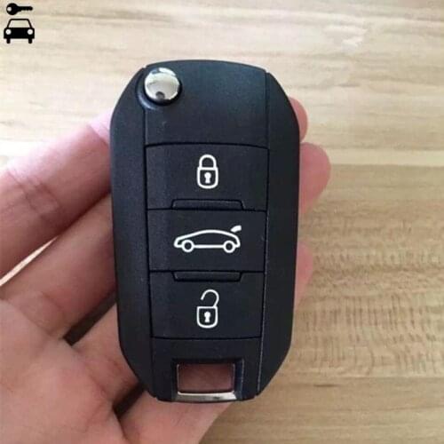 Car 3 Button Flip Folding Remote Key 433Mhz with ID46 Chip for Citroen C-Elysee C4 C4L C3XR Elysee VA2 Key Blade