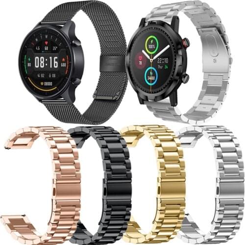 Stainless Steel Band For Xiaomi Haylou LS05S LS02 Strap For Huami Amazfit GTR 2 Stratos 3 GTS 2 Mini 2e Bip U Pro Watchband