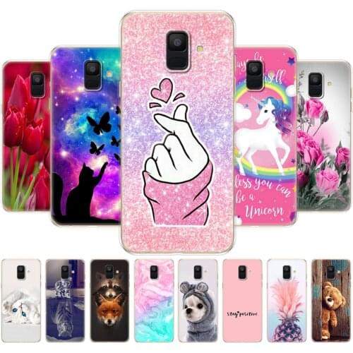 For Samsung Galaxy A6 2018 Case Dual SIM SM A600 A600F Silicon Soft TPU Back Phone Cover for samsung A6 plus 2018 A605 A605F
