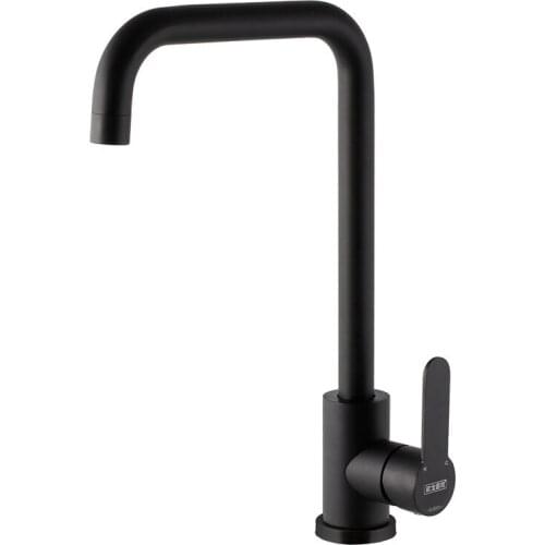 Black kitchen sink faucet 304 stainless steel material hot and cold water mixer