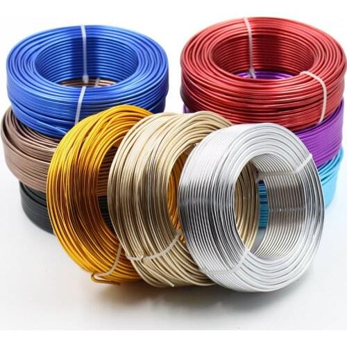 37m/roll 2.5mm Diameter colored Oxidation aluminum wire for DIY Metal crafts wire accessories 500g/roll