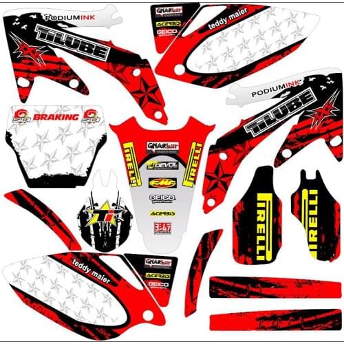Full set of 3M Stickers kits Motorcycle Graphics Backgrounds Decals for Honda CRF450R 2005 2006 2007 2008 CRF450 CRF 450R