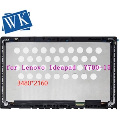 For Lenovo Ideapad Y700-15 y700-15ISK Front Glass Cover+4K UHD LCD Screen Display Panel LQ156D1JX03-E Non-Touch With frame