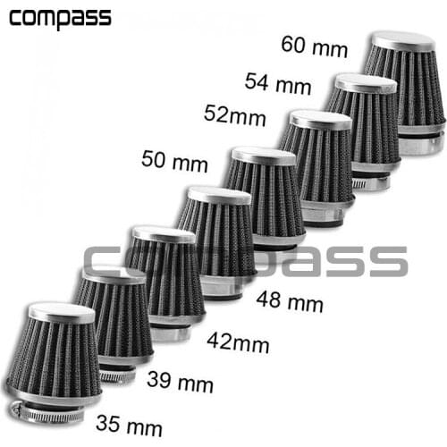 Hot Motorcycle POD Air Filter Cleaner 35/39/42/44/48/50/52/54/60mm Filters for ATV Pit Dirt Bike BX