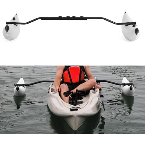 Kayak PVC Inflatable Outrigger Float with Sidekick Arms Rod Kayak Boat Fishing Standing Float Stabilizer System Kit