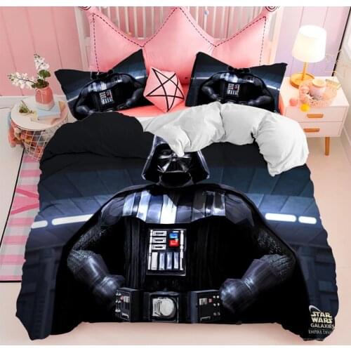 3D Star Wars Warrior Kids Bedding Set Soft Bedclothes Baby Boys Children Duvet Cover Pillowcase Full Size Birthday Gift