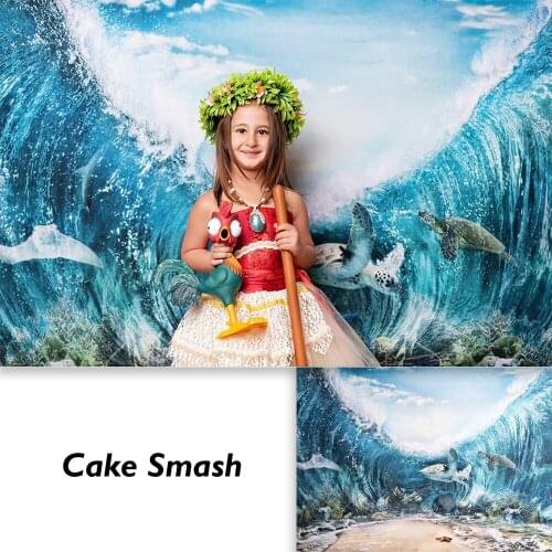 Summer Oceam Backdrop for Photography Newborn Kids Birthday Party Decoration Child 1st Birthday Cake Smash Under the sea Props