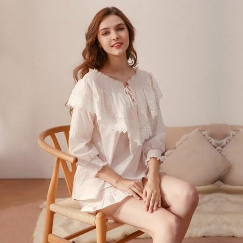 Summer New Comfortable Sleepwear Suit Thin WomenS Korean Version Palace Lounge Intimate Lingerie Casual Home Pajamas Пижам