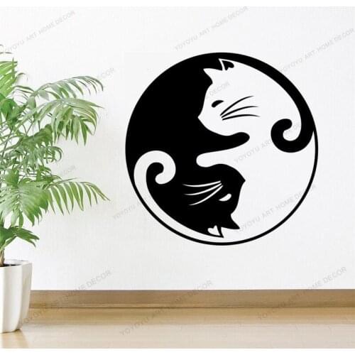 Pets Decals Cat Sign Animal Vinyl Removable Wall Sticker Creative Design Pet Shop Wallpaper Wall Decals Scissors Decor CX62