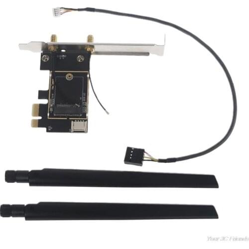 Desktop Wireless Network M.2(Ngff-) WiFi Card to PCIe 1X Adapter Converter with Bluetooth-compatible Cable S07 21 Dropshipping