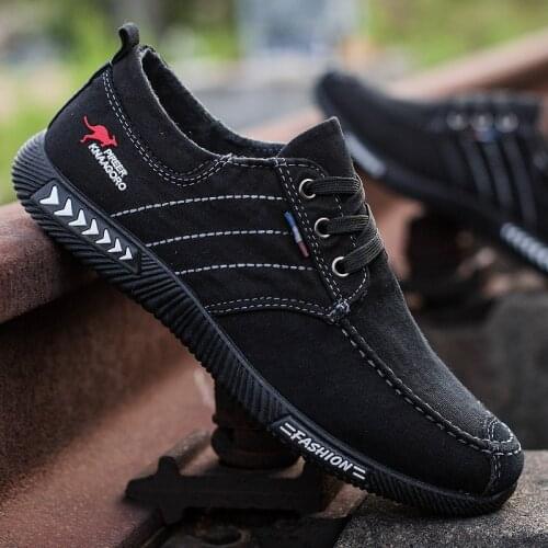 New Fashion Denim Men Canvas Shoes Male Mens Sneakers Slip on Breathable Casual Breathable Shoes Loafers Mens Shoes