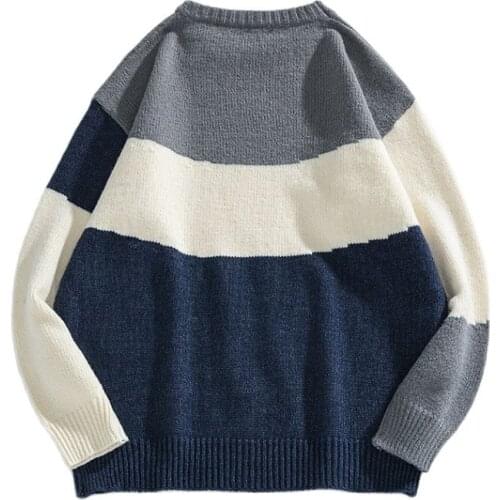 Clothing，Pullovers，Mens Sweater，Knitted Sweater，Fall · Mens Sweater, Stitched, Crewneck, Pullover, Casual Base, 3 Colors,M-3XL