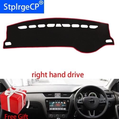 Car Dashboard Cover Mat for Skoda Octavia 2015 2016 2017-2019 Right Hand Drive Dashmat Pad Dash Mat Covers Dashboard Accessories