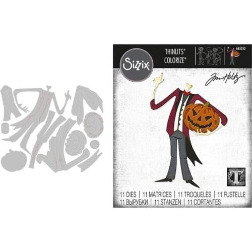 Pumpkinhead Colorize People Metal Cutting Die Scrapbook Embossed Paper Card Album Craft Template Cut Die Stencils New for 2021