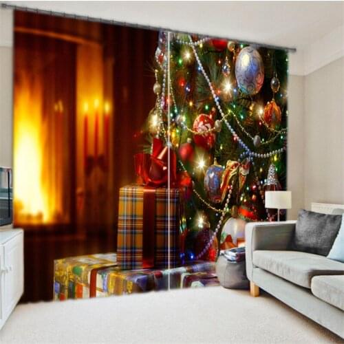 Luxury Blackout 3D Window Curtain For Living Room kids Bedroom Drapes Cortinas Rideaux Customized size Christmas Cushions cover