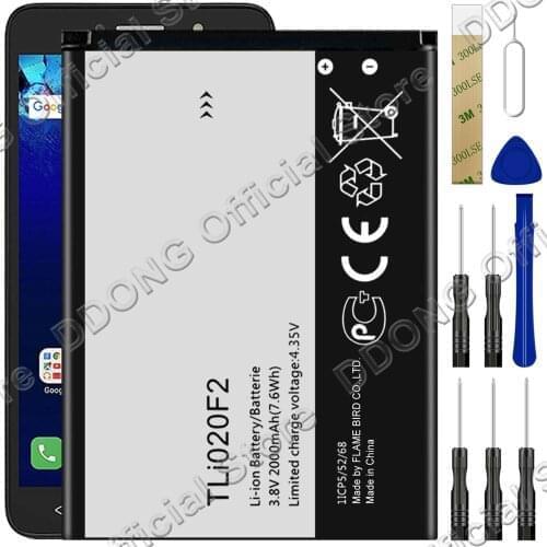 Replacement Battery TLi020F2 For Alcatel OneTouch Pixi 4 5045i OT-5044R 5042T 5017B A564C TLi020F1 Battery With Tool Kit