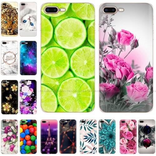 TPU Phone Case For iPhone 8 Plus 7Plus Silicone Back Cover Cute Cartoon Cat Flower Coque For iPhone 6s Plus 6 7 Plus Plus Shell
