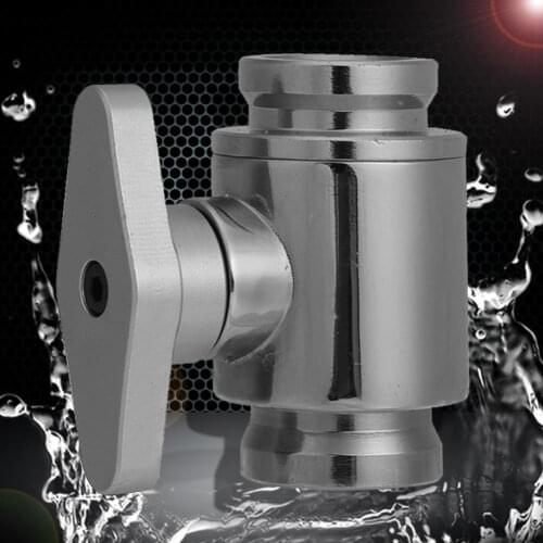 Universal Water Cooling G1/4 Vent Valve Brass Chrome Inner Teeth Water Ball Valve Waterway Control For PC Water Cooling System