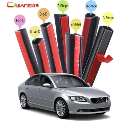 Cawanerl Car Four Door Hood Trunk Sealing Strip Kit Weatherstrip Rubber Seal Edging Trim For Volvo S40 S60 S70 S80 S90