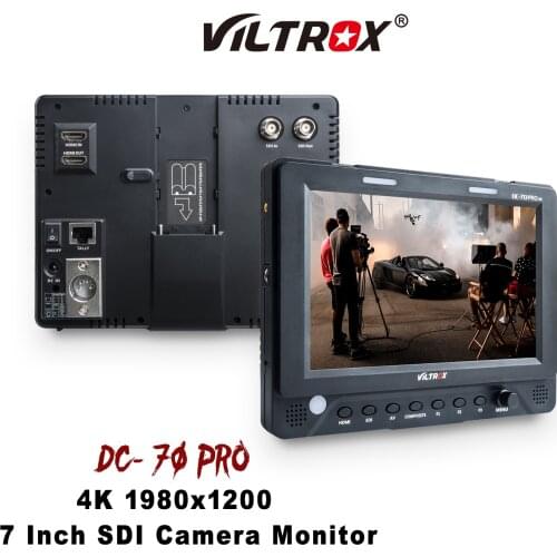 Viltrox DC-70PRO 7 Inch 4K Monitor 1980x1200 on Camera DSLR Field Monitor Screen IPS HD Video Focus Assist Support SDI/HDMI/AV