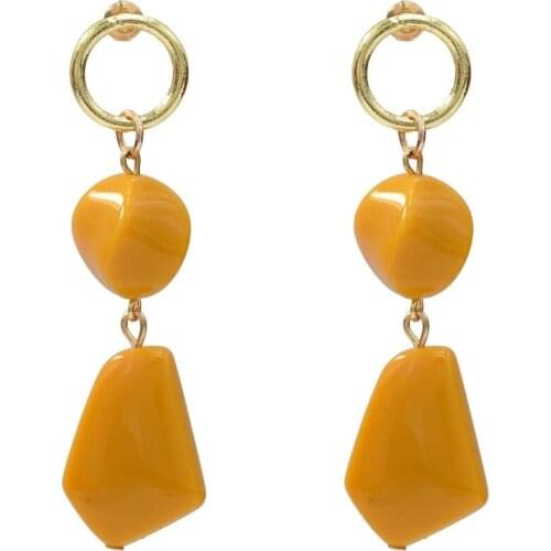 Vintage Chic Acrylic Earrings Irregular Resin Drop Dangle Earrings For Women Geometric Jewelry Brincos Cocktail Party Gift