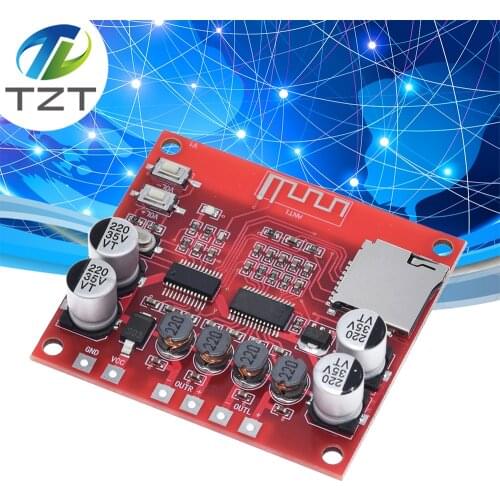 XH-A233 15W X 2 Bluetooth 4.2 Digital power amplifier board Stereo TF Card Play 12v~24v Audio Amp