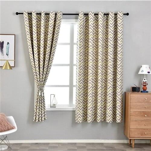 100x200 Short Blackout Curtains Geometry Polyester Fabric Grommet Top 1 Piece Living Room Kitchen Bedroom Window Panels Car Use