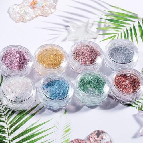 8 pcs DIY UV Epoxy Resin Glue Filler Glitter Nail Art Diamond Silicone Mold Resin Filling Jewelry Making Nail Art Decoration