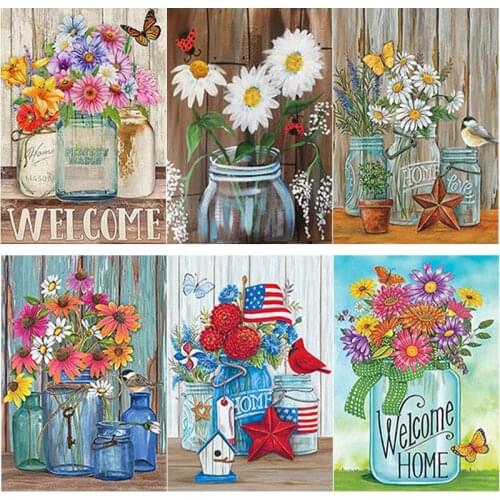 New 5D DIY Diamond Painting Landscape Cross Stitch Flower Diamond Embroidery Full Square Round Drill Home Decor Manual Art Gift