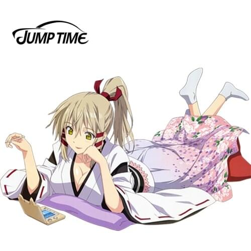 JumpTime 13cm x 8.5cm Cute Girl Anime Inari Konkon Koi Iroha Sticker 3D Car Decal Waterproof Hood Protective Film