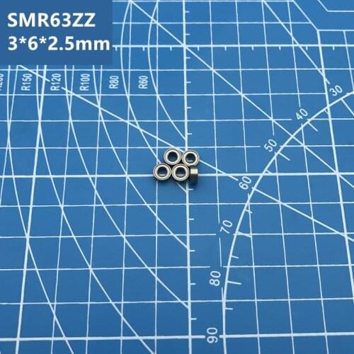 Free shipping 10pcs high quality stainless steel 440C SMR63ZZ miniature deep groove ball bearing SMR63 3*6*2.5 mm SMR63 ZZ