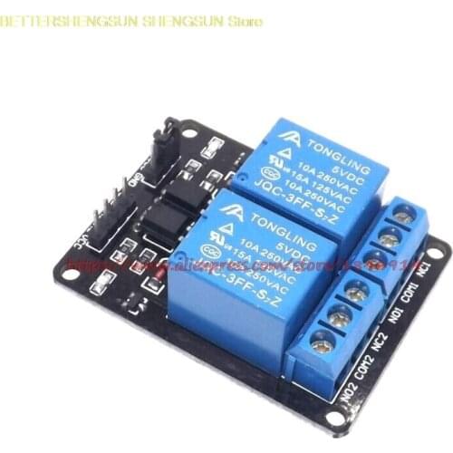 Free Shipping 2-channel New 2 channel relay module relay expansion board 5V low level triggered 2-way relay module