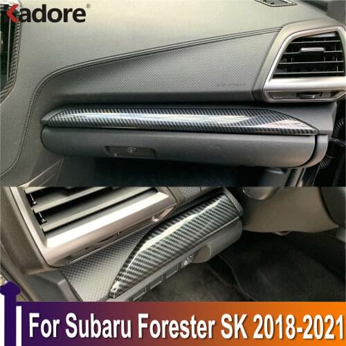 For Subaru Forester SK 2018 2019 2020 Carbon Fiber Center Control Panel Dashboard Decoration Trim Interior Accessories