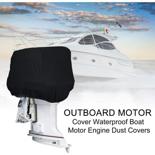 Outboard Motor Cover Waterproof Boat Motor Engine Dust Cover Anti UV Dustproof Cover 210D Oxford Cloth Outboard Engine Protector