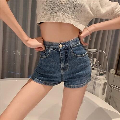 Design women tie waist all-match hot high waist jeans shorts female trend back lace up super high waist short trousers