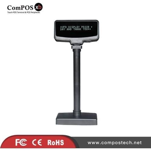 The screen is clear and the quality of the external, connection of the POS machine is remarkable VFD8000