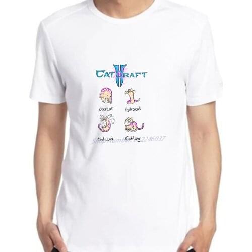 CatCraft StarCraft Game Classic Gothic Oversized T shirts Tops Tee shirts graphic t shirts Harajuku Men clothing